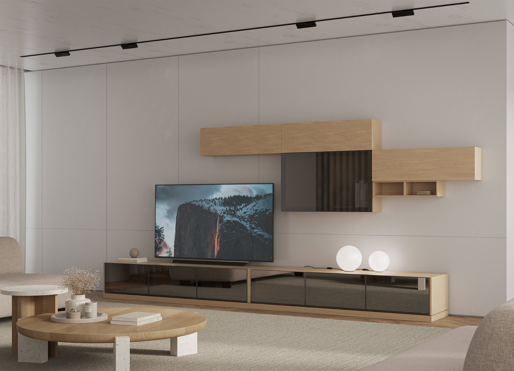Barcelona Oak TV Unit