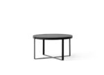 Capella ceramic stone coffee table with black metal legs