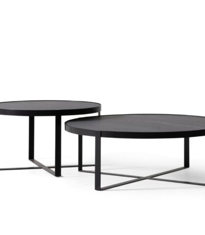 Capella modern stone coffee table in living room