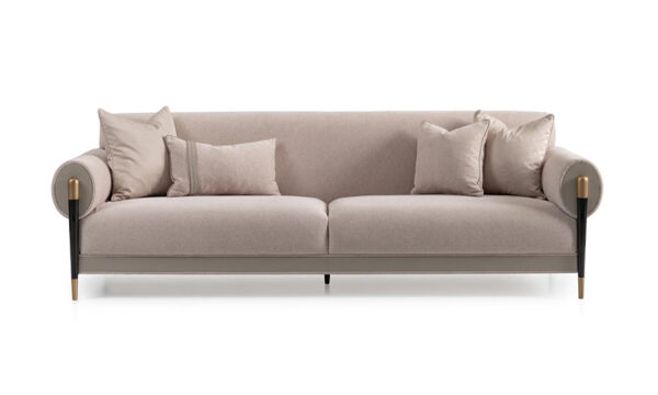 Casto 4-Seat Leather Detailed Sofa