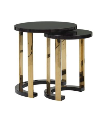 Braga Black Nesting Table