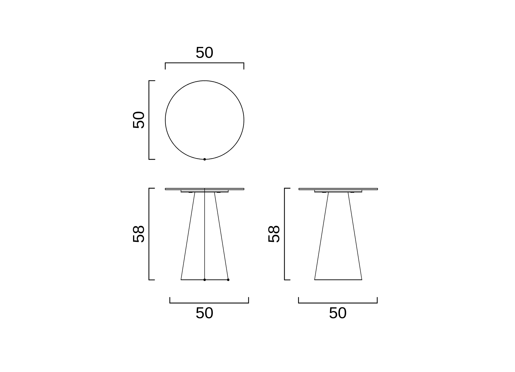 Perla Conic Side Table