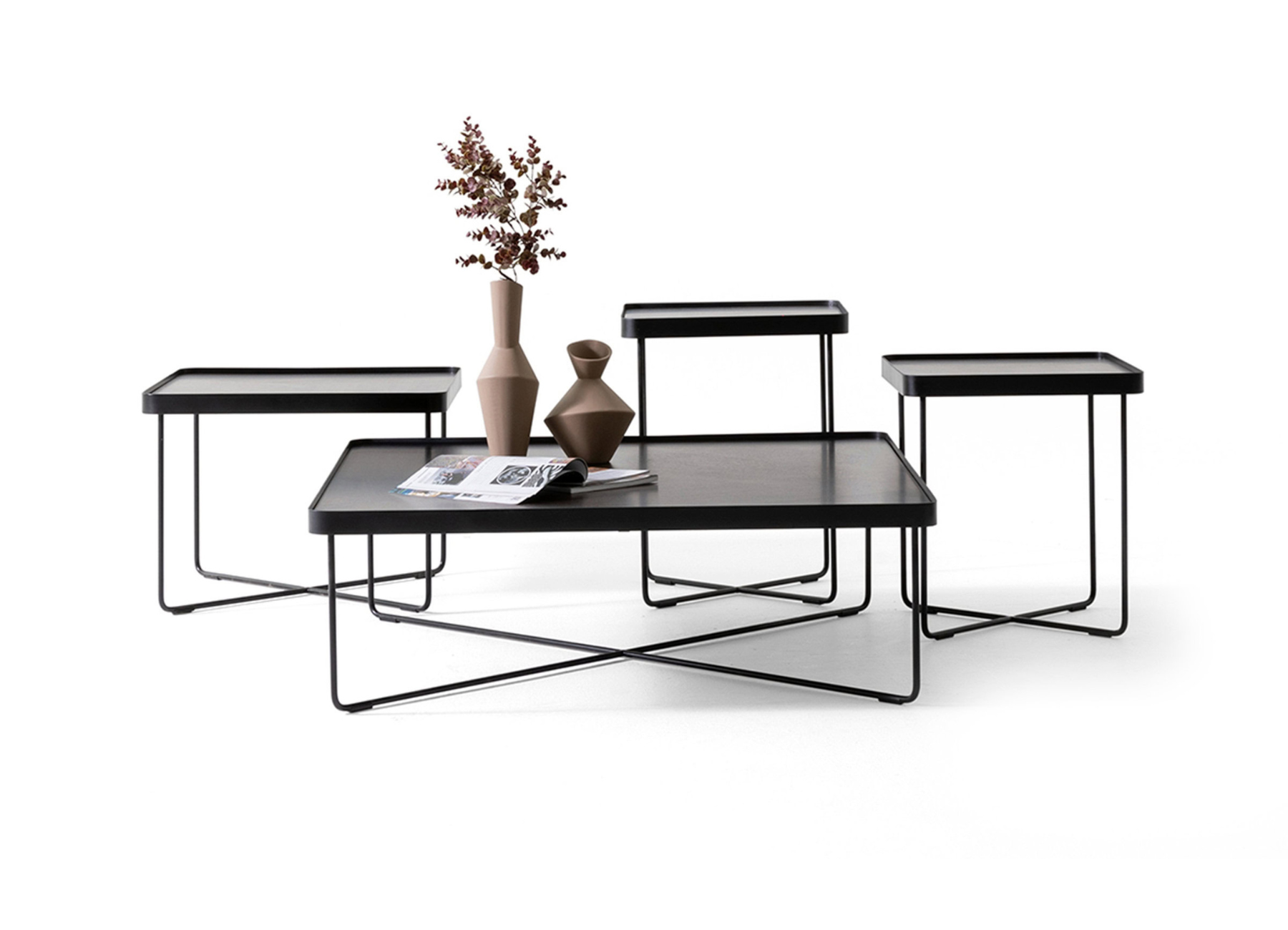 Forte Walnut Coffee Table Set