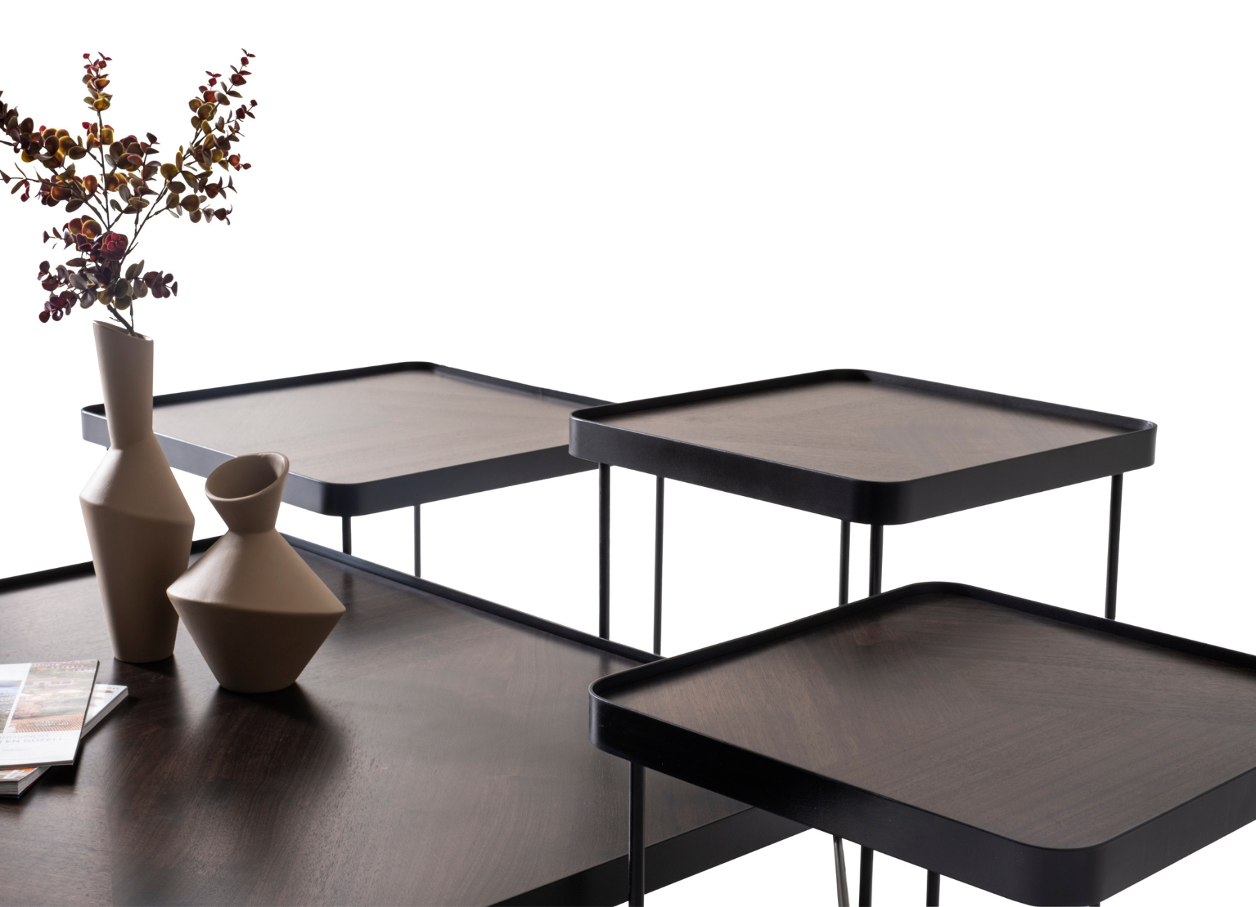 Forte Walnut Coffee Table Set