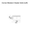 Corner Module 3 Seater sofa (Left)