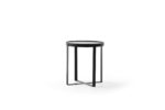 Capella contemporary round coffee tables with metal frame