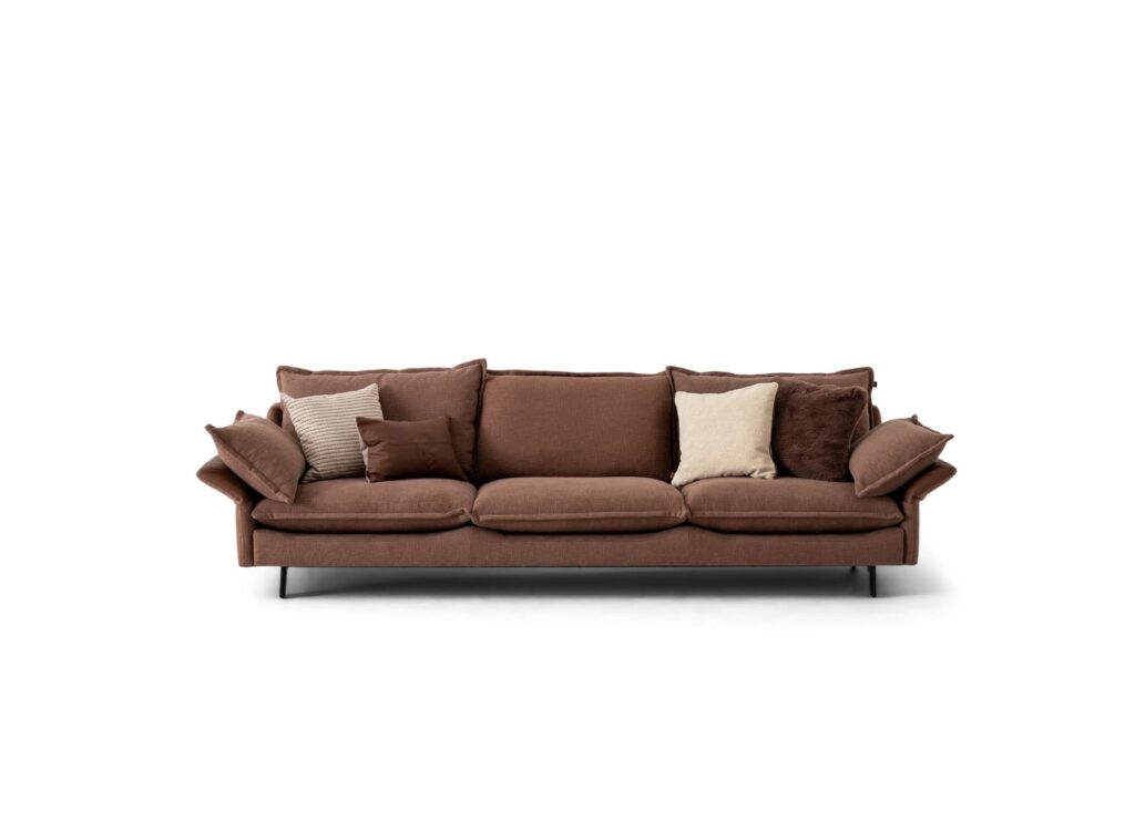 Luxury modern sofa with adjustable armrests and customizable upholstery