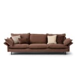 Luxury modern sofa with adjustable armrests and customizable upholstery