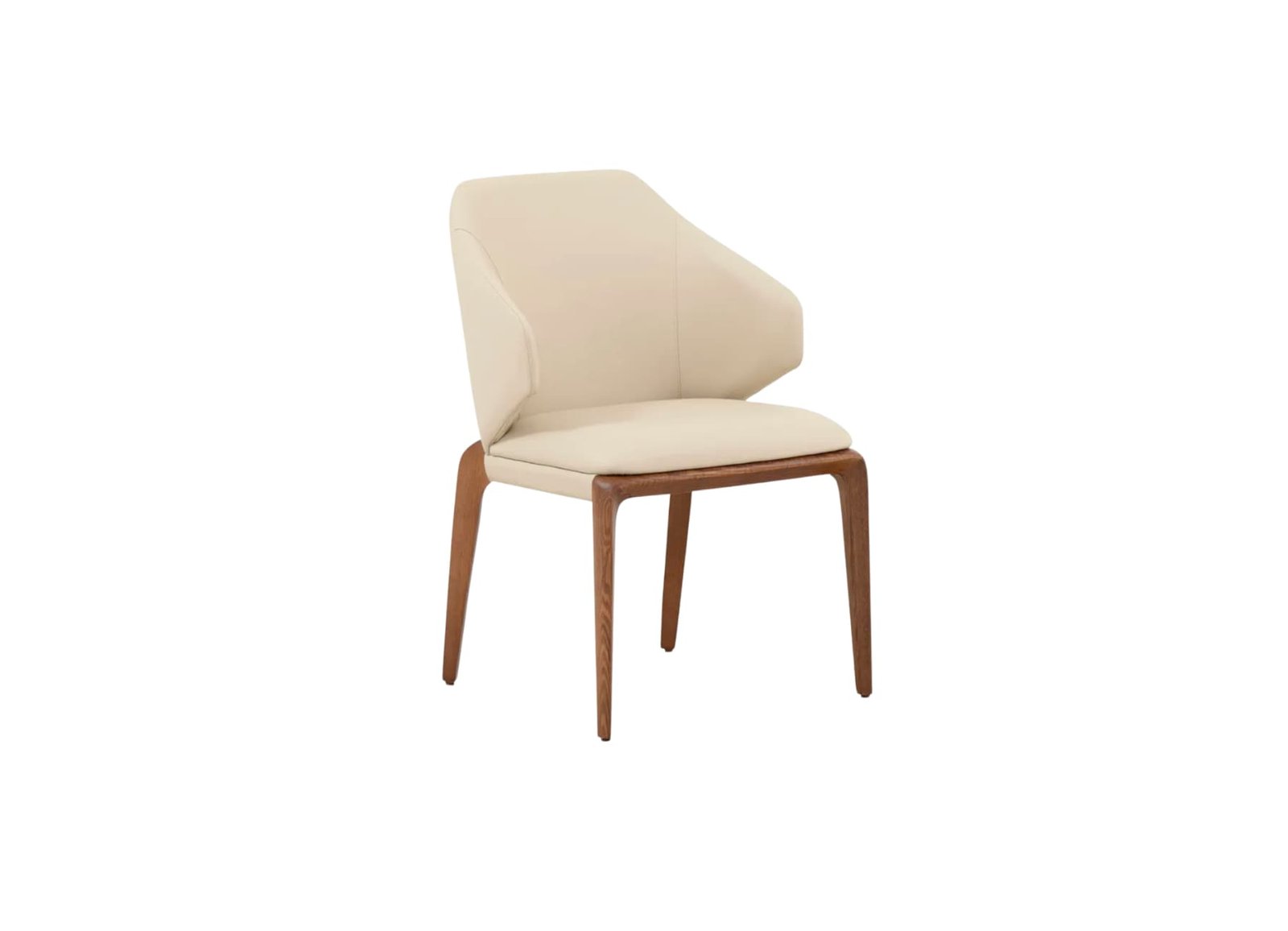 Lino Upholstered Dining Chair Lino dining chair in light oak with microfiber upholstery