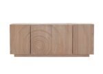 Barreiro sideboard in light oak ash wood with sculpted doors