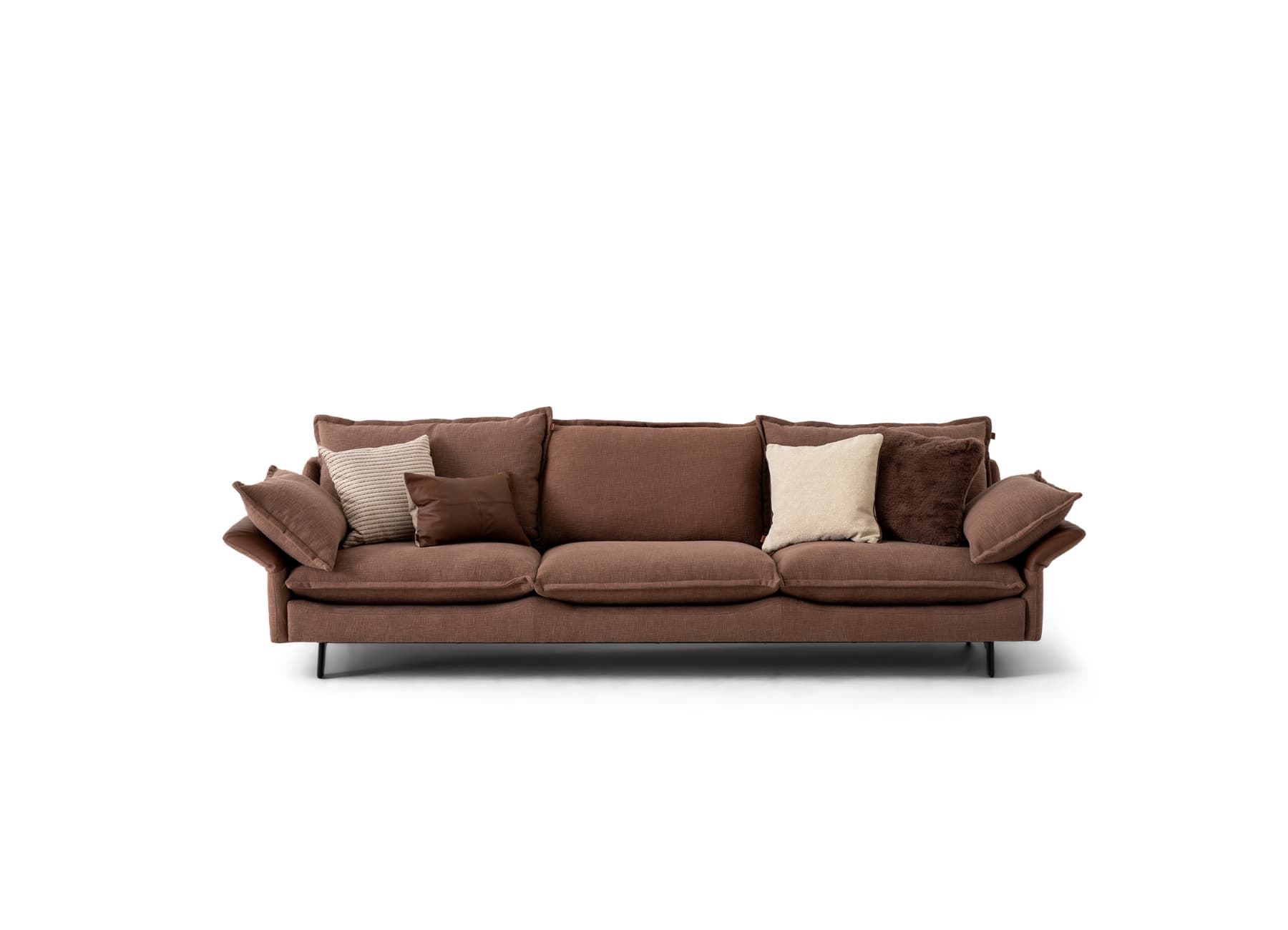 Luxury modern sofa with adjustable armrests and customizable upholstery