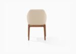 Modern Lino upholstered dining chair front view