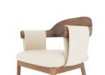 Oro upholstered dining chair front view