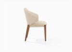 Contemporary microfiber dining chair side view