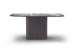 Luxury Italian marble console table with metal base for modern entryway