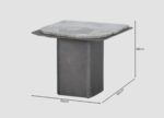 Designer marble accent side table with natural stone top