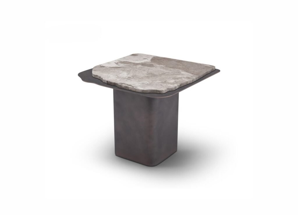 Luxury marble side table for contemporary living room
