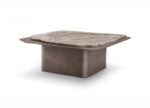 Luxury Italian marble coffee table with metal base in modern design