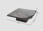 Designer marble coffee table with metal base for contemporary living room