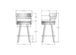 Ronny Counter Stool dimensions